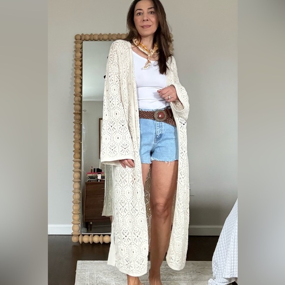 I.N.C. International Concepts Crochet Boho Long Cardigan - Picture 2 of 9